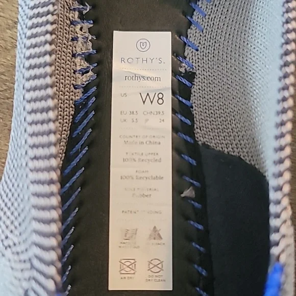 Rothy's Cloud Grey Birdseye Point 8 - Picture 4 of 5